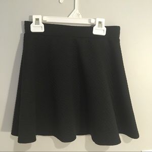 Black high-waisted skirt